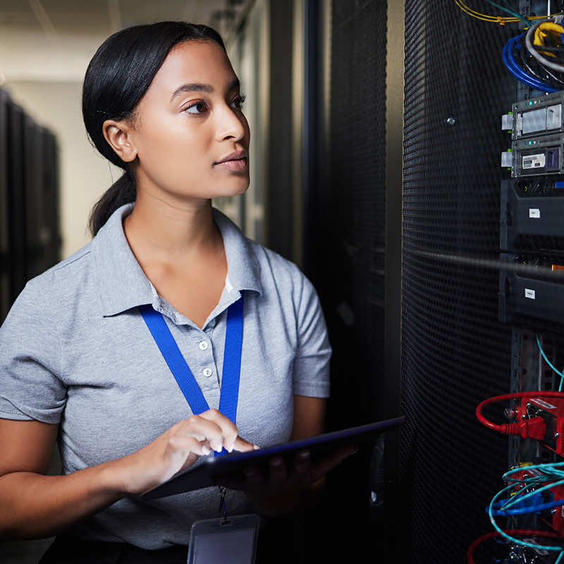 Control screens monitoring data center systems